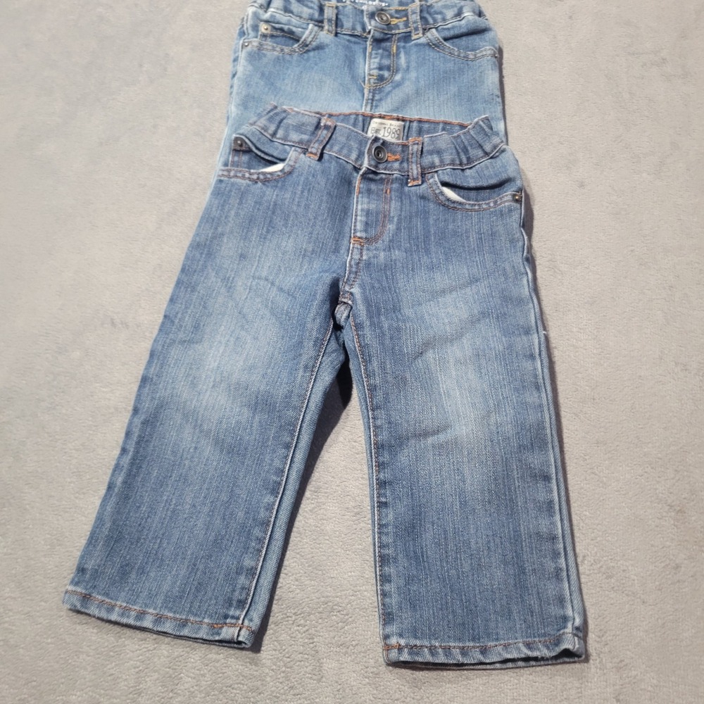 The Children's Place Jeans Boys 18-24M Blue Straight Leg Denim Lot of 2 Casual